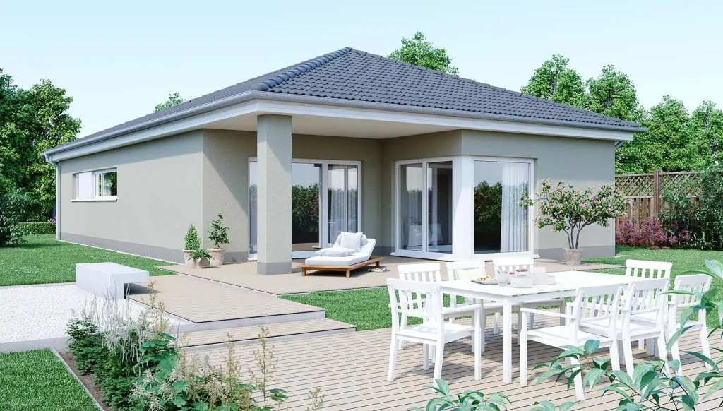 Bungalow Flat - Gartenansicht